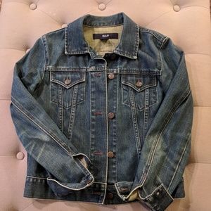 Gap dark antiqued Jean jacket